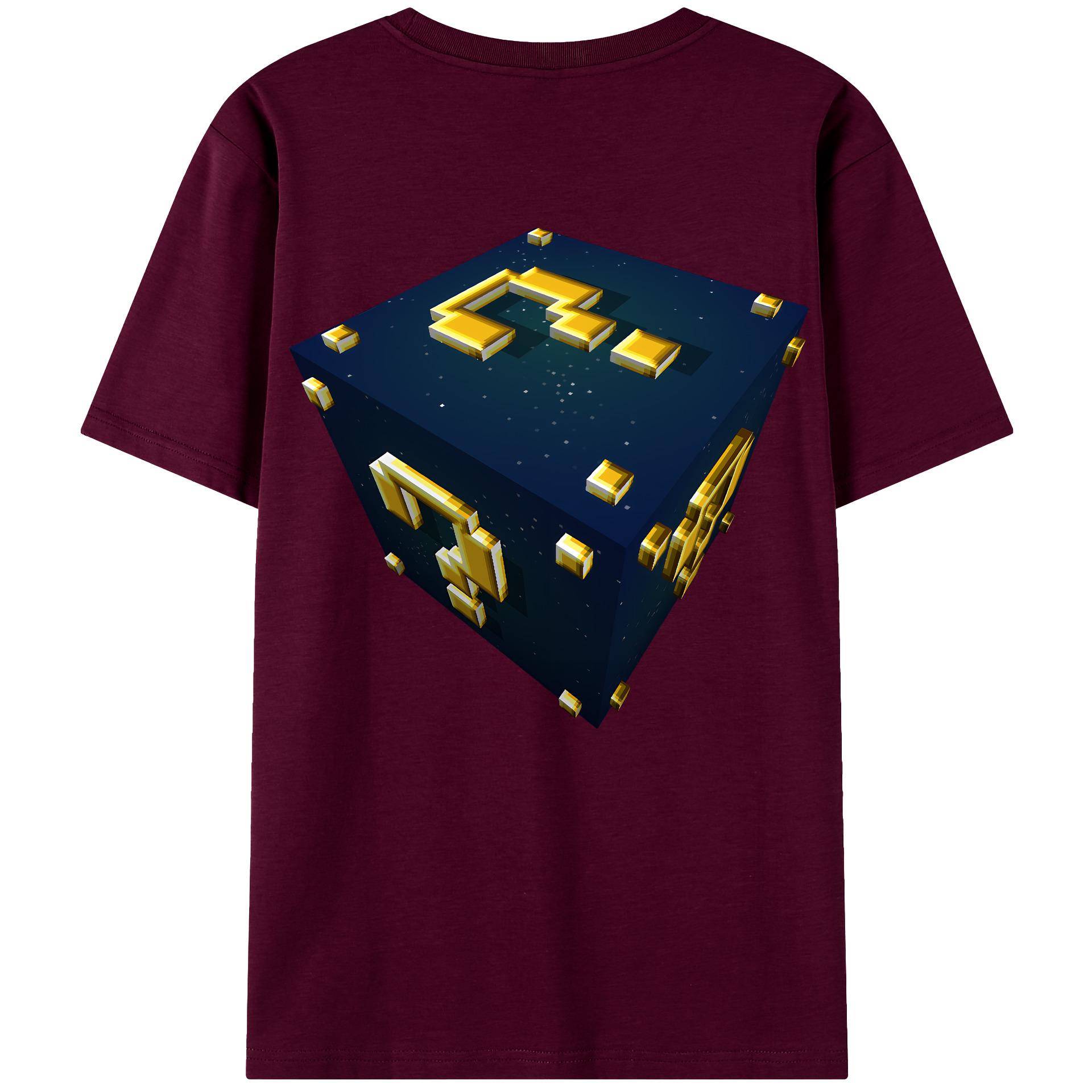 （画像用） マインクラフト ブロックの世界 Minecraft MC Block world レディース半袖Tシャツ(バックプリント)